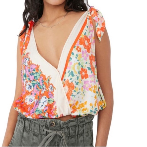 Free People Tied To You Tank in the "Fiesta Combo" colorway. - Picture 4 of 11
